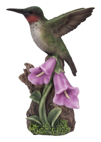 Motion Acitvated Singing Hummingbird on Foxglove - Tricia's Gems