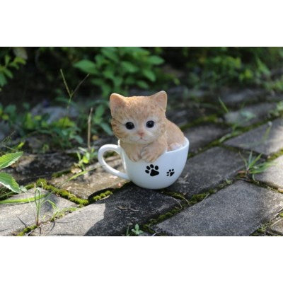 Pet Pals - Teacup Kitten Orange Tabby Figurine - Tricia's Gems