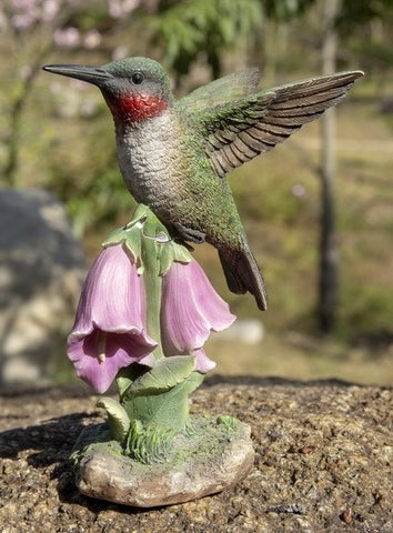 Hummingbird on Foxglove - Tricia's Gems
