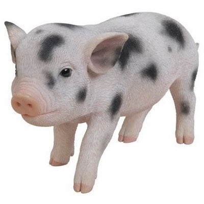 Standing Baby Pig with Black Spots | Statue - Tricia's Gems