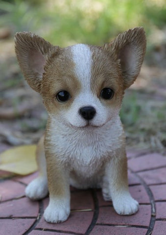 Pet Pals - Chihuahua Brown/White Puppy Figurine - Tricia's Gems
