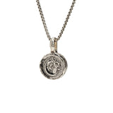 Silver Or Silver And Bronze Dragon Coin Pendant Small | Keith Jack - Tricia's Gems