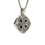 Silver Or Silver And Bronze Celtic Cross Cushion Pendant XL | Keith Jack - Tricia's Gems
