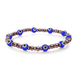 Evil Eye Beads Bracelet | Italgem Steel - Tricia's Gems