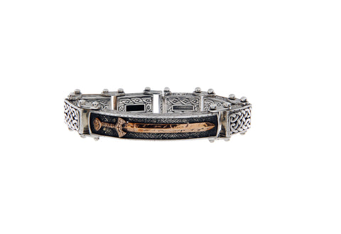 Viking Sword Bracelet Bronze/Silver Norse Forge Collection | Petrichor By Keith Jack - Tricia's Gems