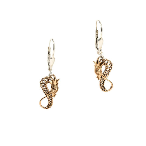 Silver Or Silver And Bronze Dragon Earrings | Keith Jack - Tricia's Gems
