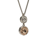 Silver Or Silver And Bronze Double Dragon Coin Pendant | Keith Jack - Tricia's Gems