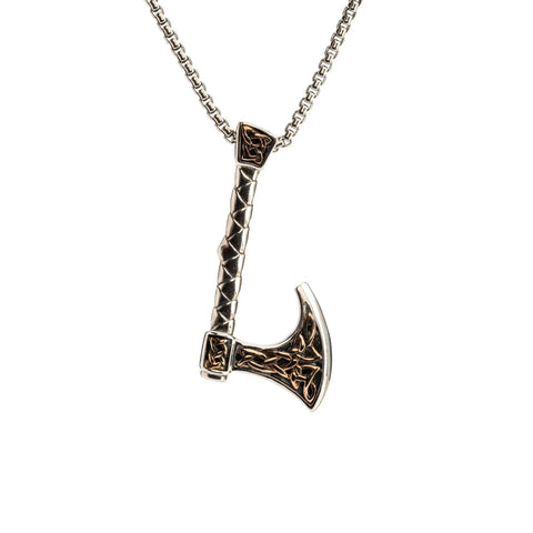 Silver And Bronze Viking Warrior Axe Pendant | Keith Jack - Tricia's Gems