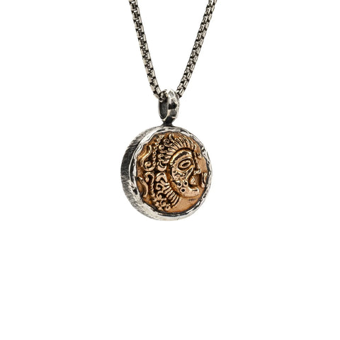 Silver And Bronze Celestial Messengers Coin Pendant | Keith Jack - Tricia's Gems