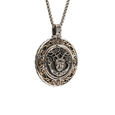 Silver And Bronze God Of The Wild Spinner Pendant | Keith Jack - Tricia's Gems