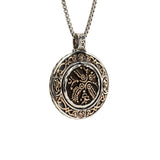 Silver And Bronze Four Virtues Spinner Pendant | Keith Jack - Tricia's Gems