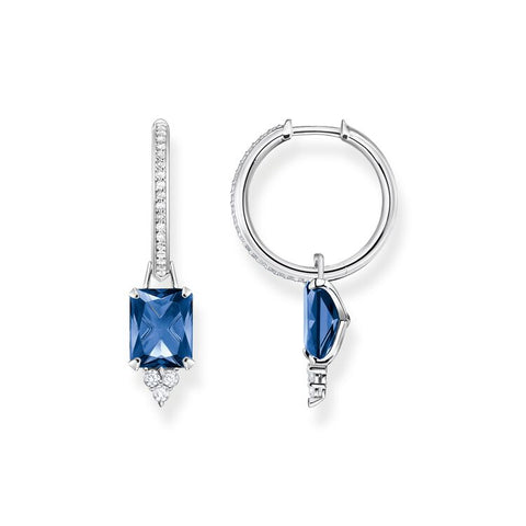 Hoop Earrings With Blue Stone | Thomas Sabo - Tricia's Gems