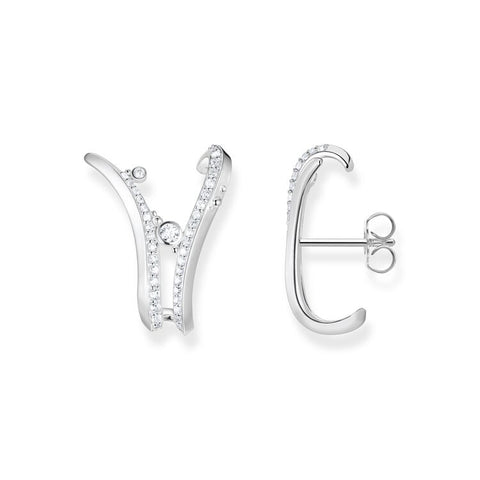 Ear Studs Wave With Stones | Thomas Sabo - Tricia's Gems