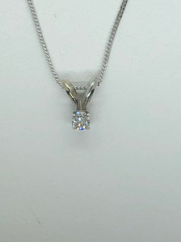 Diamond Pendant 14K White Gold - Tricia's Gems