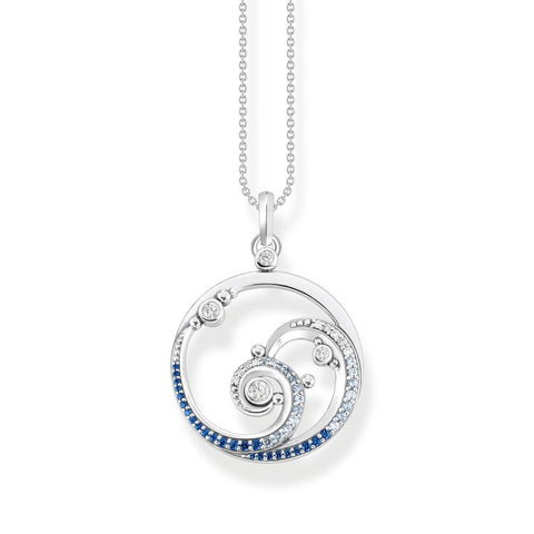 Necklace Wave With Blue Stones | Thomas Sabo - Tricia's Gems