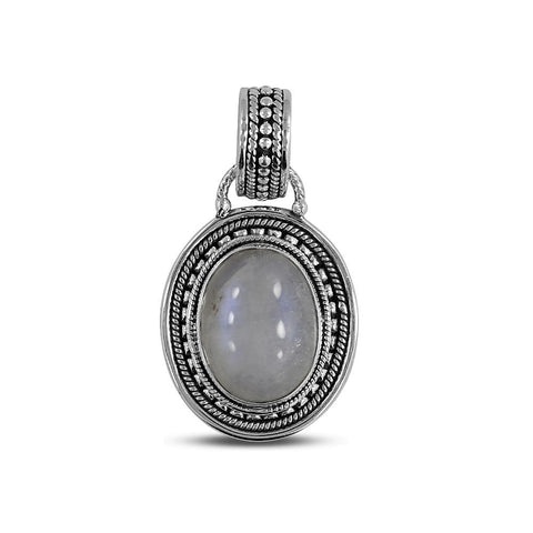 Oval Moonstone Solid Sterling Silver Pendants - Tricia's Gems