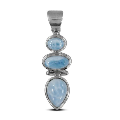 Blue Larimar & Sterling Silver Pendant - Tricia's Gems