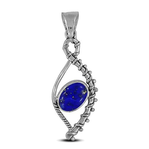 Lapis Lazuli Gemstone Sterling Silver Pendant - Tricia's Gems
