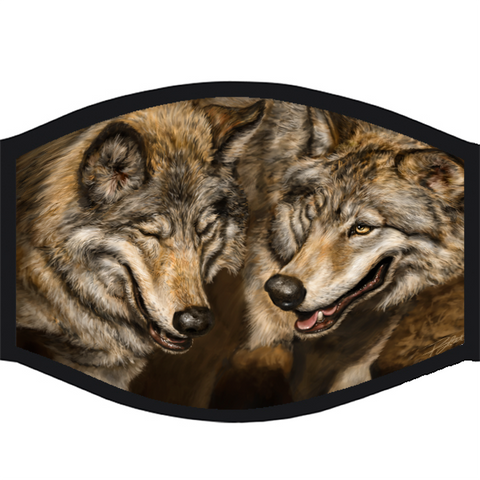 Face Mask - 2 Wolves - Tricia's Gems