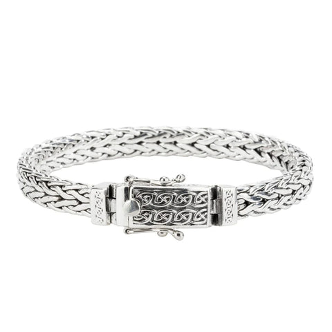 Silver Celtic Square Dragon Weave Bracelet | Keith Jack - Tricia's Gems