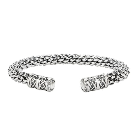 Silver Celtic Torc Heavy Bangle | Keith Jack - Tricia's Gems