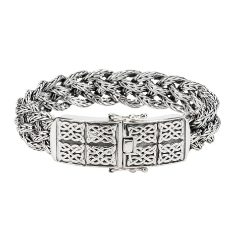 Silver Norse Forge Dragon Weave Bracelet | Keith Jack - Tricia's Gems