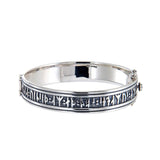 Viking Rune Wide Bangle Silver or Silver Bronze | Keith Jack - Tricia's Gems
