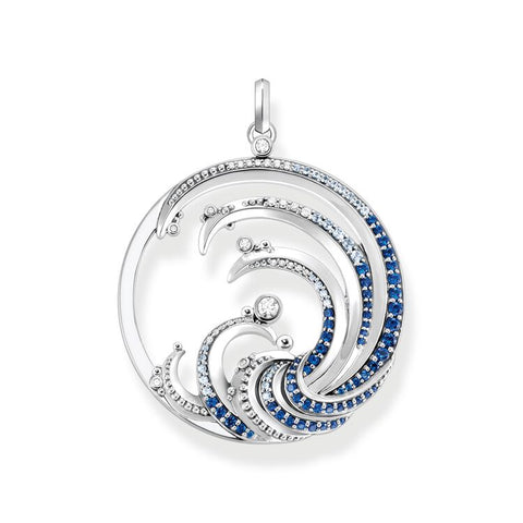 Pendant Wave With Blue Stones | Thomas Sabo - Tricia's Gems