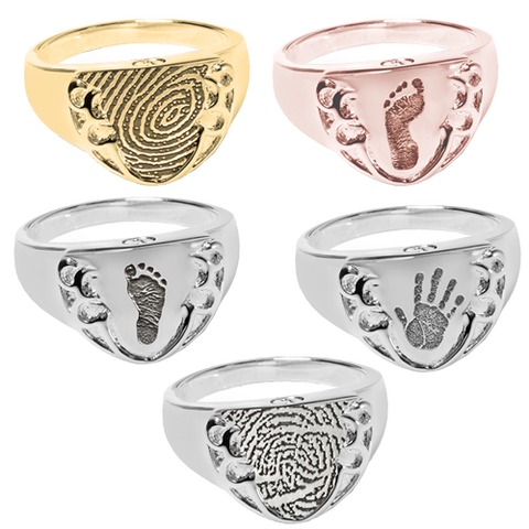 Personalized Shield Ring- Cremation Jewelry - Tricia's Gems
