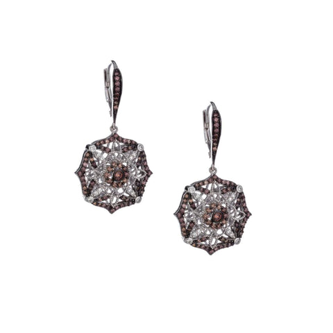 Sterling Silver Night & Day Scalloped Earrings - Tricia's Gems