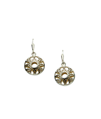 Window to the Soul Trinity Leverback Earrings, Sterling Silver+22k Gilded | Keith Jack - Tricia's Gems