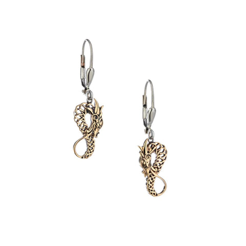 Silver And 10k Gold Dragon Earrings | Keith Jack - Tricia's Gems