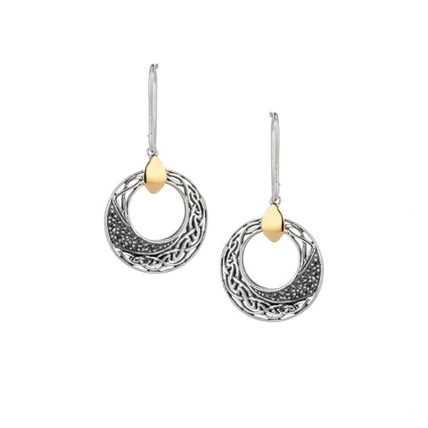 Silver And 10k Gold Comet Round Hook Earrings | Keith Jack - Tricia's Gems