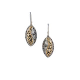 Silver And 10k Yellow Or Rose Gold Eternity Leaf Hook Earrings | Keith Jack - Tricia's Gems