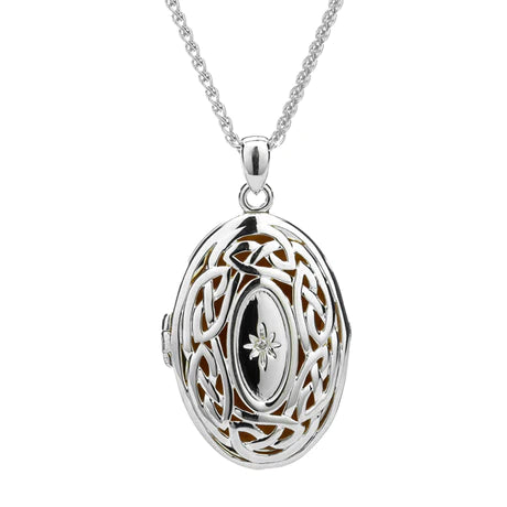 Silver And 22k Gold Gilding Window To The Soul Diamond Locket | Keith Jack - Tricia's Gems