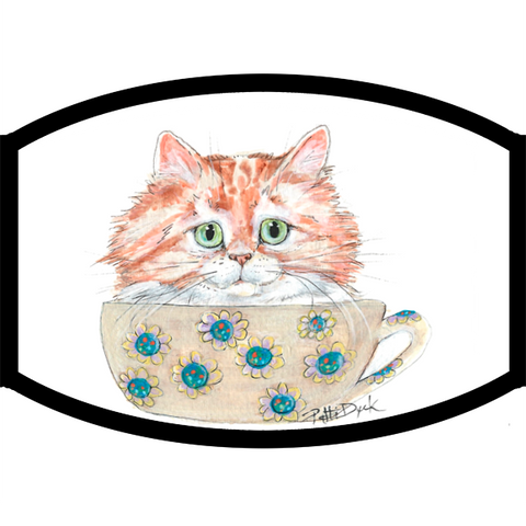 Face Mask - Kitten in a Teacup - Tricia's Gems
