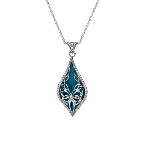 Silver Cocooned Butterfly Enamel Pendant | Keith Jack - Tricia's Gems