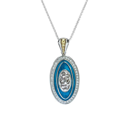 Silver And 10k Gold Path Of Life Enamel Pendant | Keith Jack - Tricia's Gems