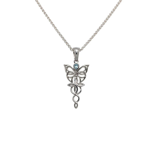 Silver Butterfly Petite Pendant-Topaz | Keith Jack - Tricia's Gems