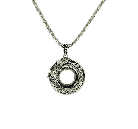 Norse Forge Dragon Pendant with Beaded Ball | Keith Jack - Tricia's Gems