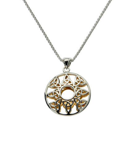 Window to the Soul Trinity Pendant, Sterling Silver +22k Gilding | Keith Jack - Tricia's Gems