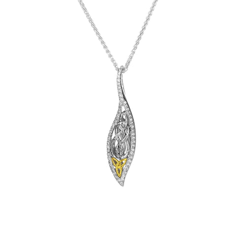 Silver And 10k Gold Leaf Pendant | Keith Jack - Tricia's Gems