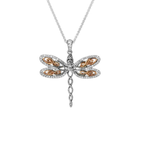Silver And 10k Gold Dragonfly Pendants | Keith Jack - Tricia's Gems