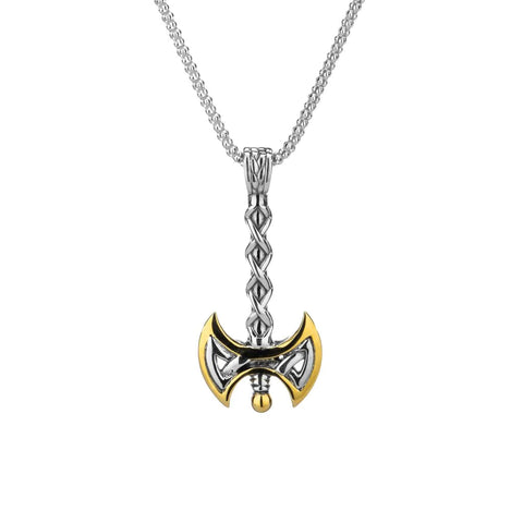 Silver And 10k Gold Axe Pendant | Keith Jack - Tricia's Gems