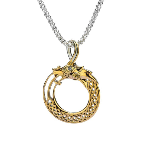 Silver And 10k Gold Dragon Pendant | Keith Jack - Tricia's Gems