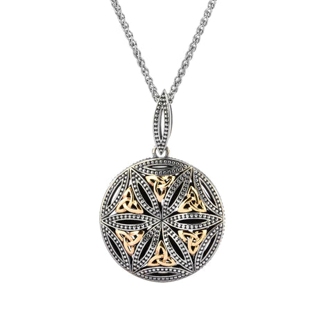 Silver And 10k Seed Of Life Reversible Pendant | Keith Jack - Tricia's Gems