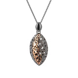 Silver And 10k Yellow Or Rose Gold Eternity Leaf Pendant | Keith Jack - Tricia's Gems