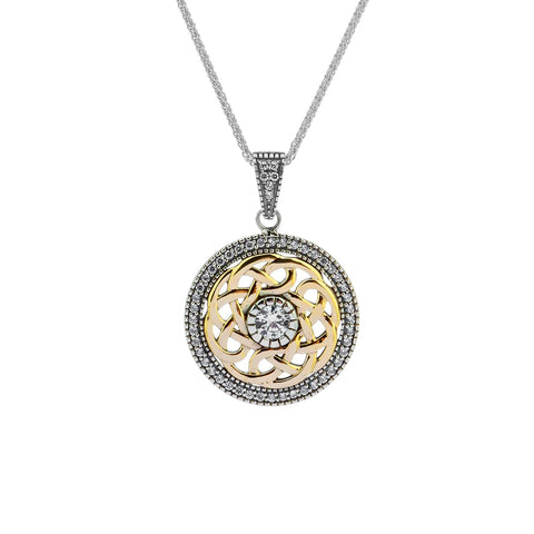 Silver And 10k Yellow Or Rose Gold Brave Heart Pendant| Keith Jack - Tricia's Gems