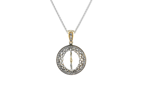 Woven Round Gateway Small Pendant -S/sil + 10k CZ | Keith Jack - Tricia's Gems