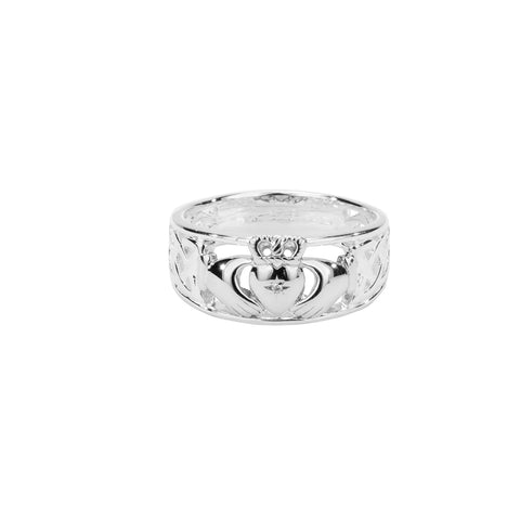 Silver Claddagh Diamond Ring | Keith Jack - Tricia's Gems